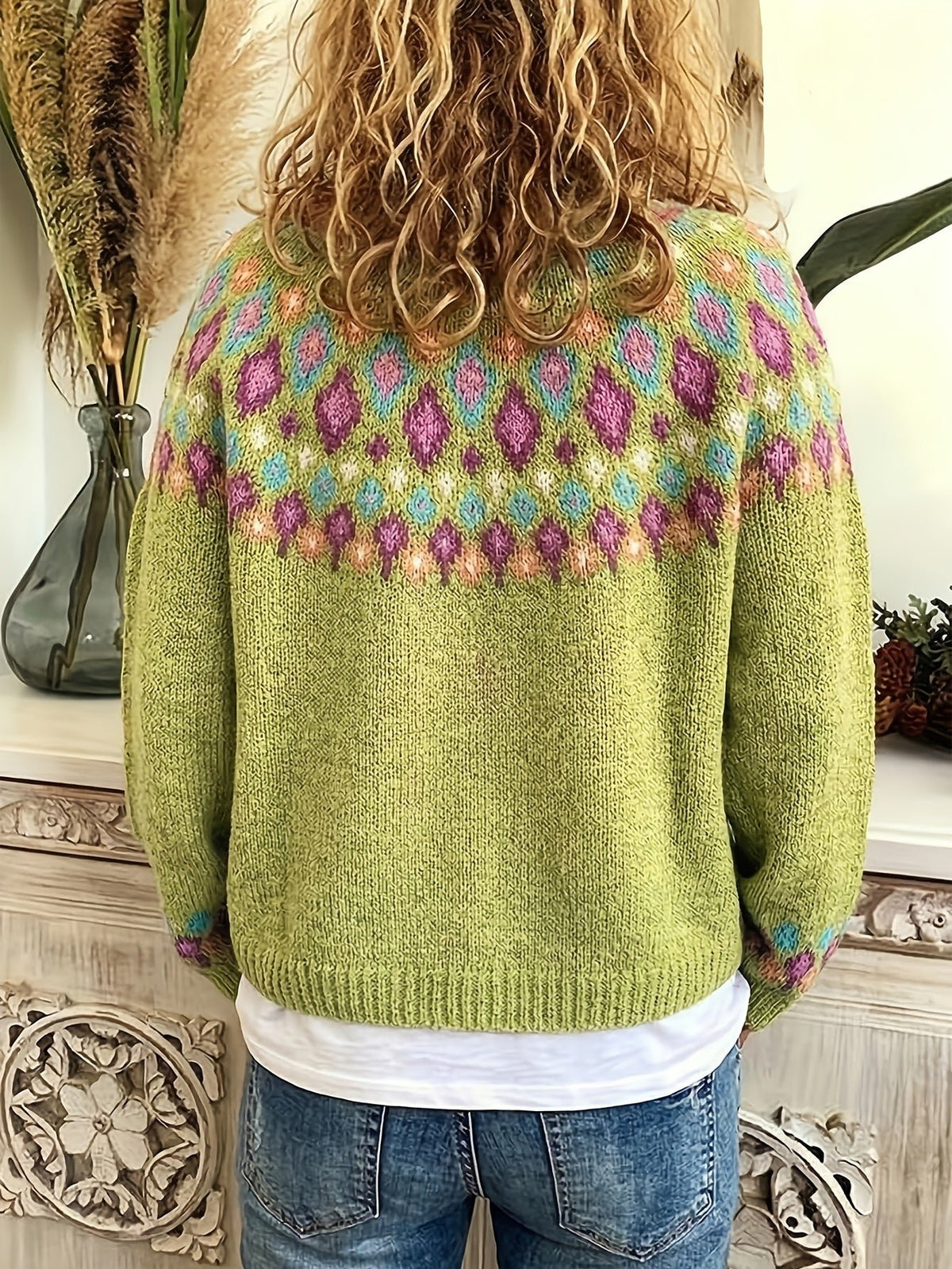 Women's Oversized Floral Cardigan