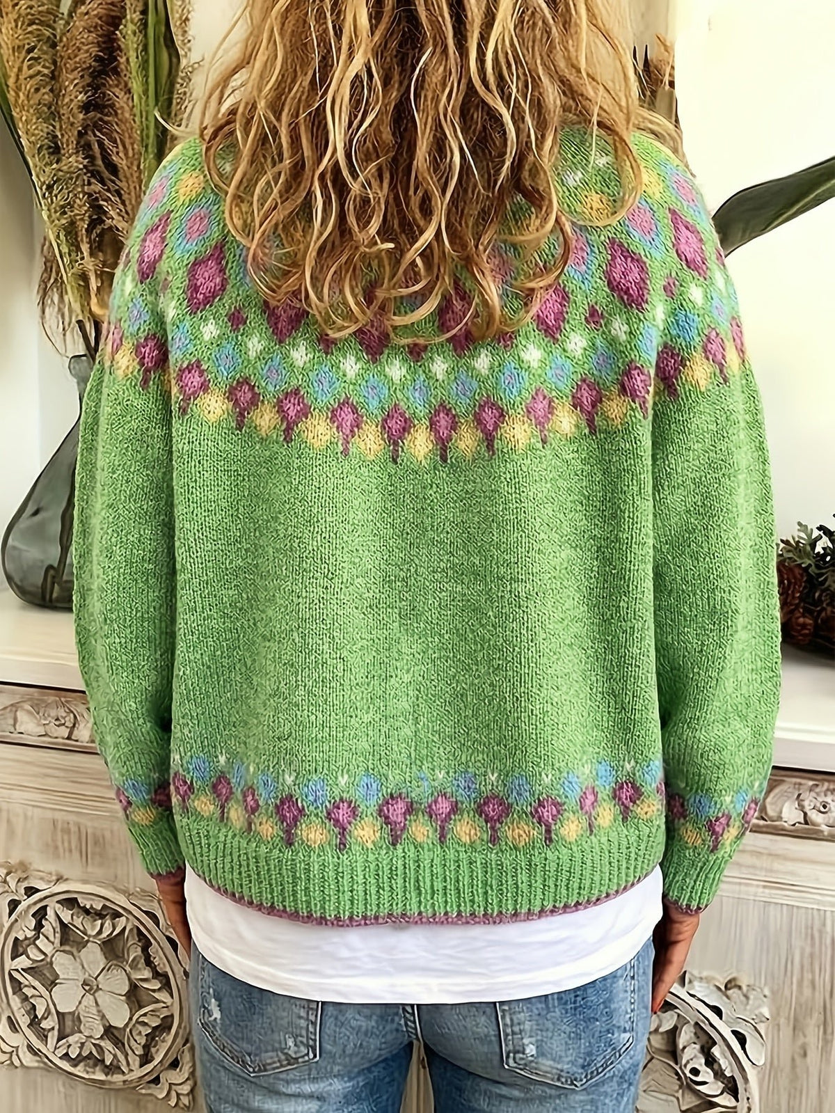 Women's Oversized Floral Cardigan