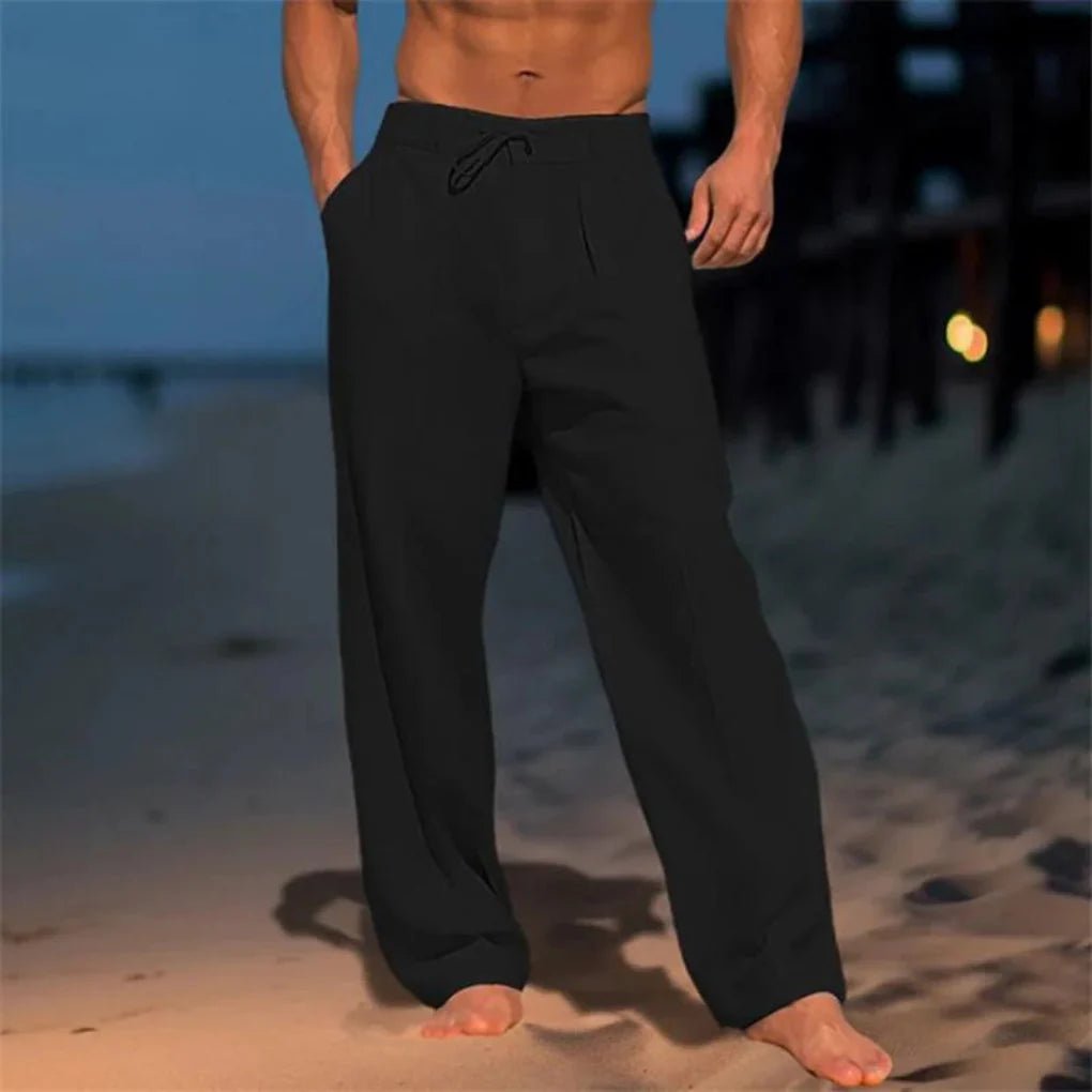 Men's Wide-Leg Trousers - Black
