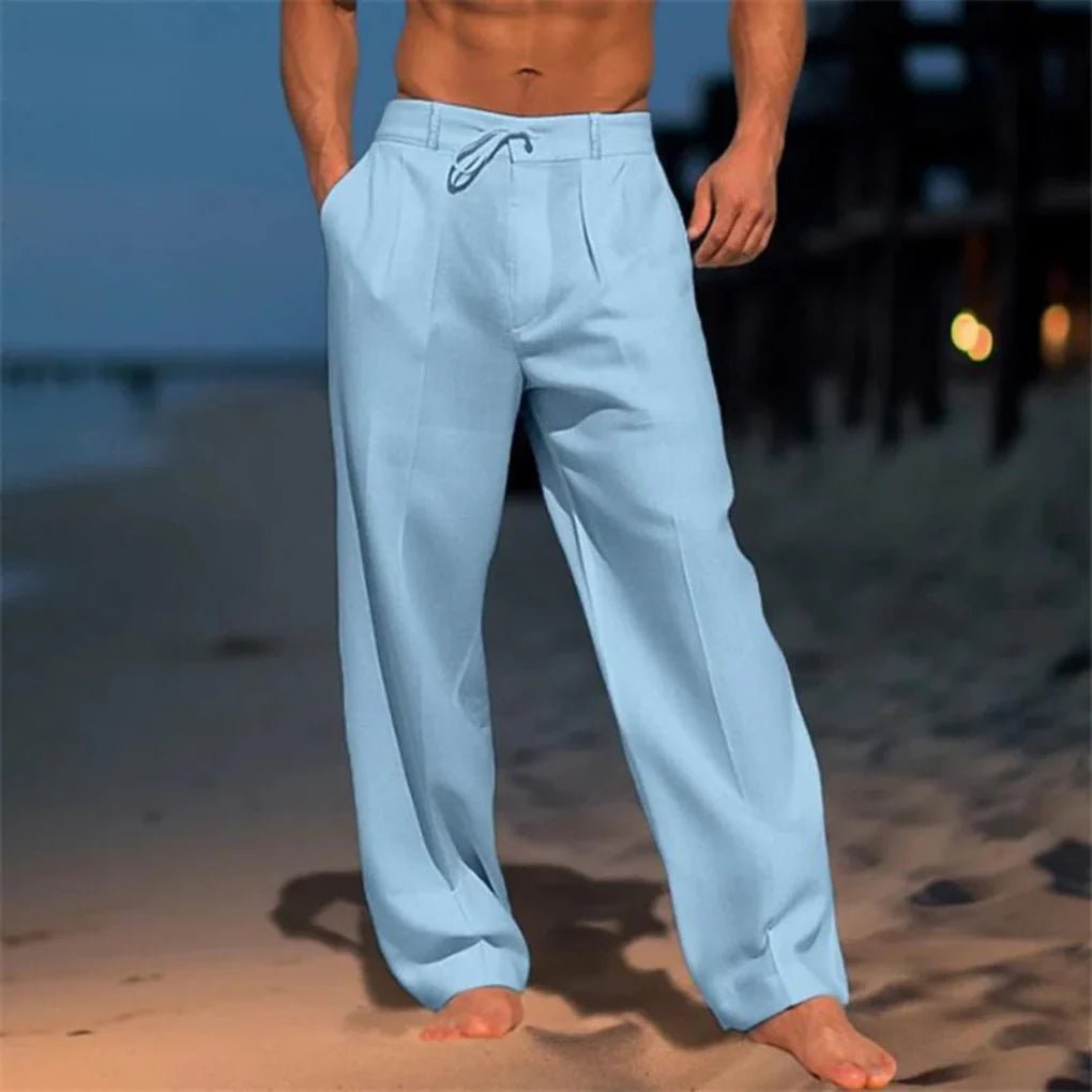 Men's Wide-Leg Trousers - Blue
