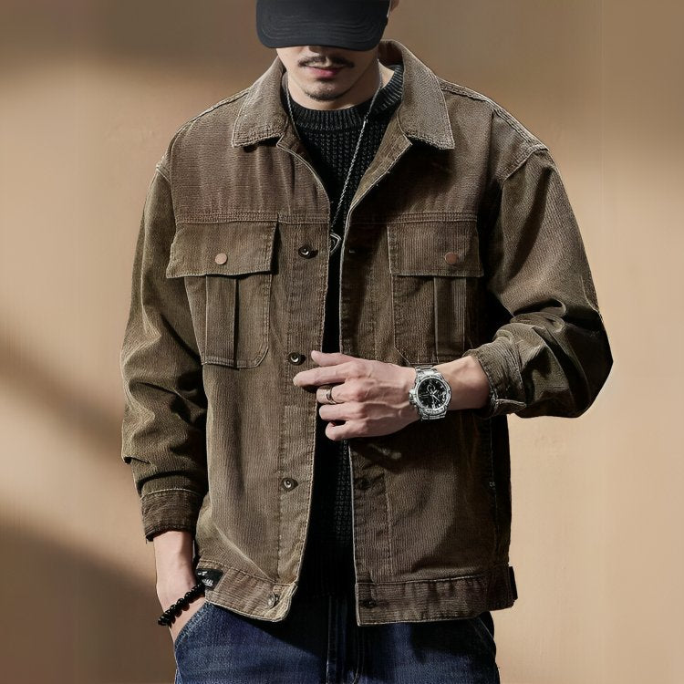 Men's Corduroy Trucker Jacket - XS