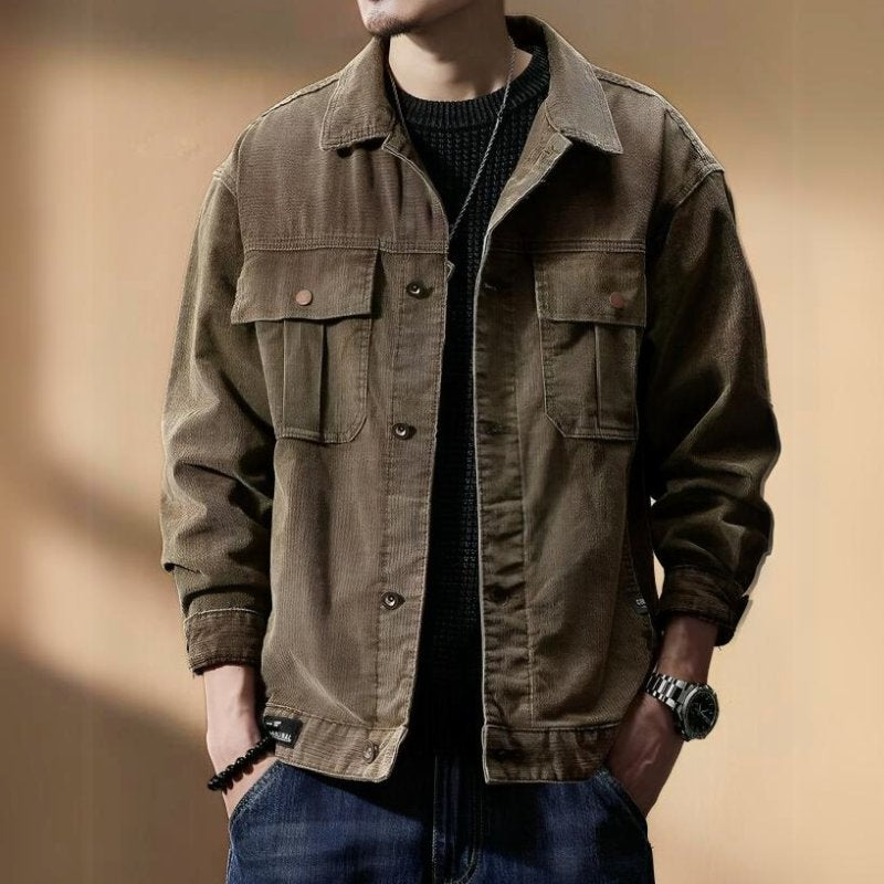 Men's Corduroy Trucker Jacket - M