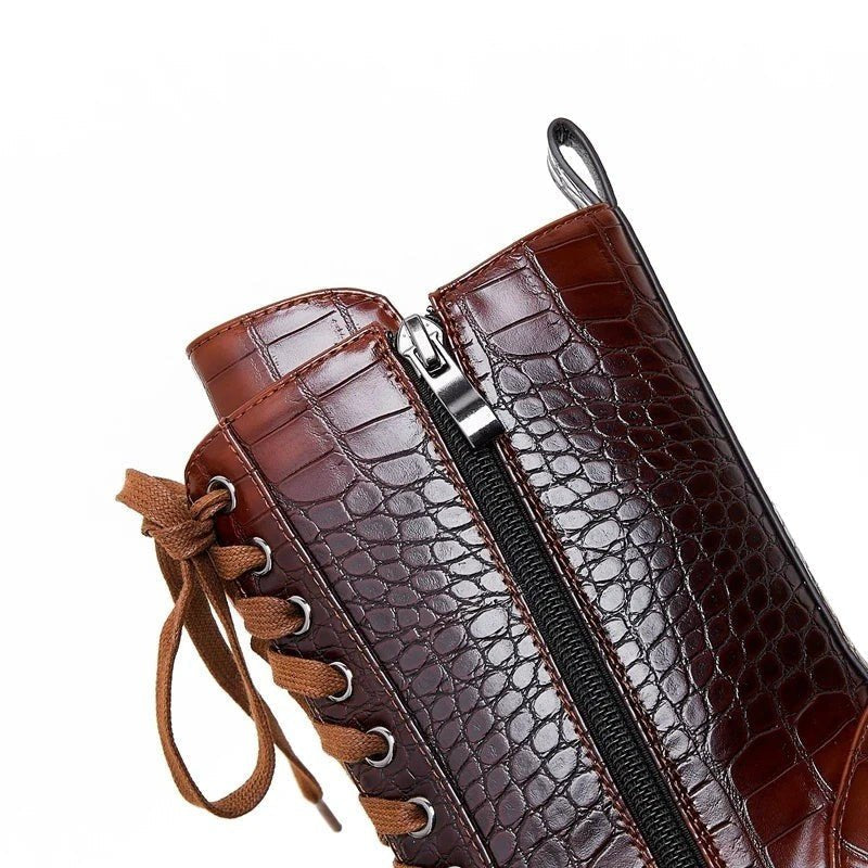 Women's Leather Lace-Up Ankle Boots