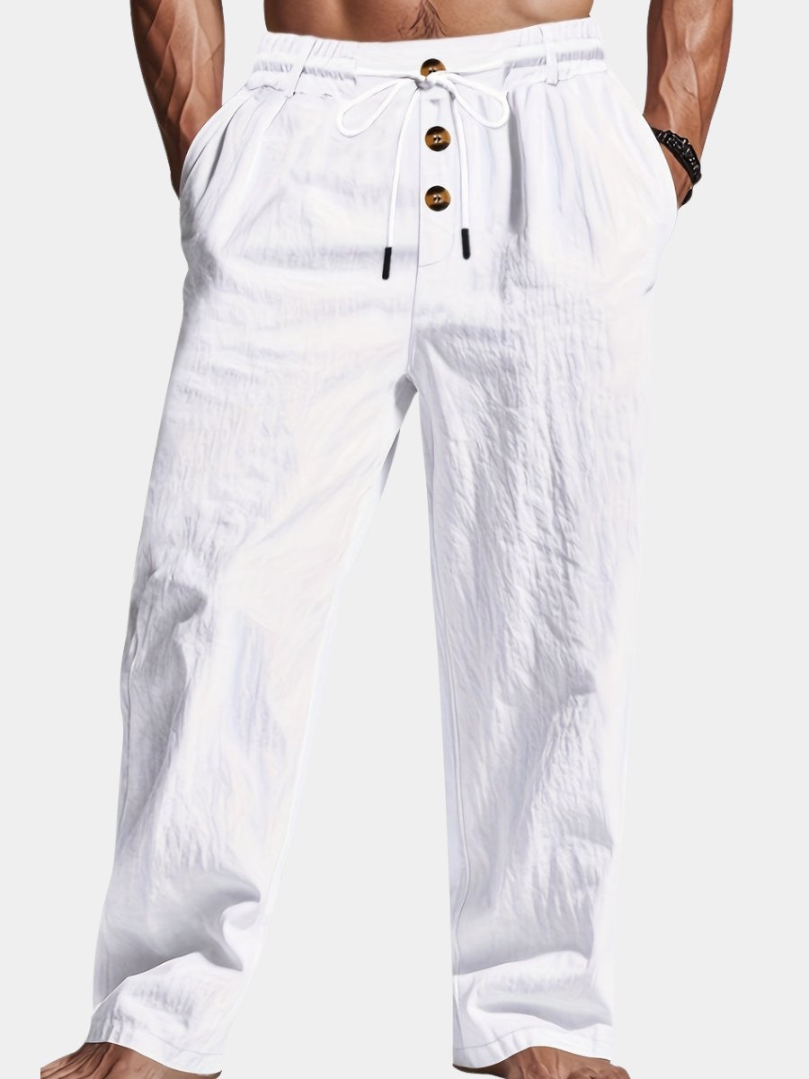 Men's Wide-Leg Drawstring Trousers