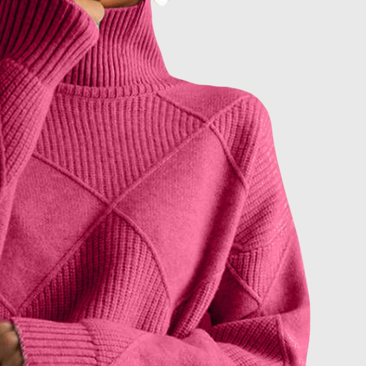 Women's Oversized Wool Roll Neck Jumper