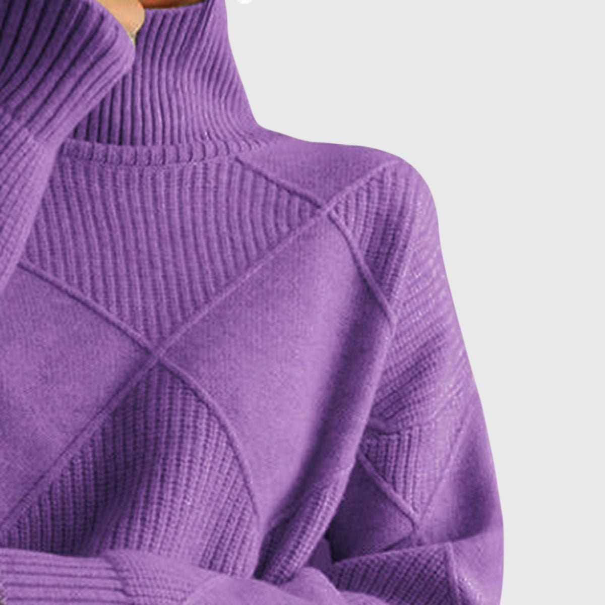 Women's Oversized Wool Roll Neck Jumper