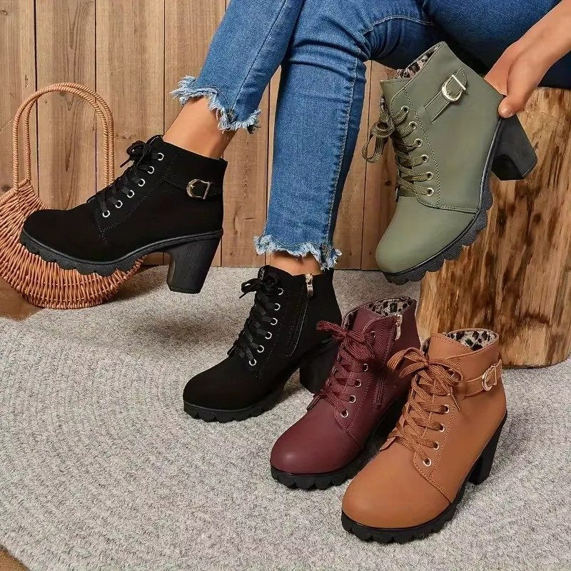 Women's Lace-Up Ankle Boots