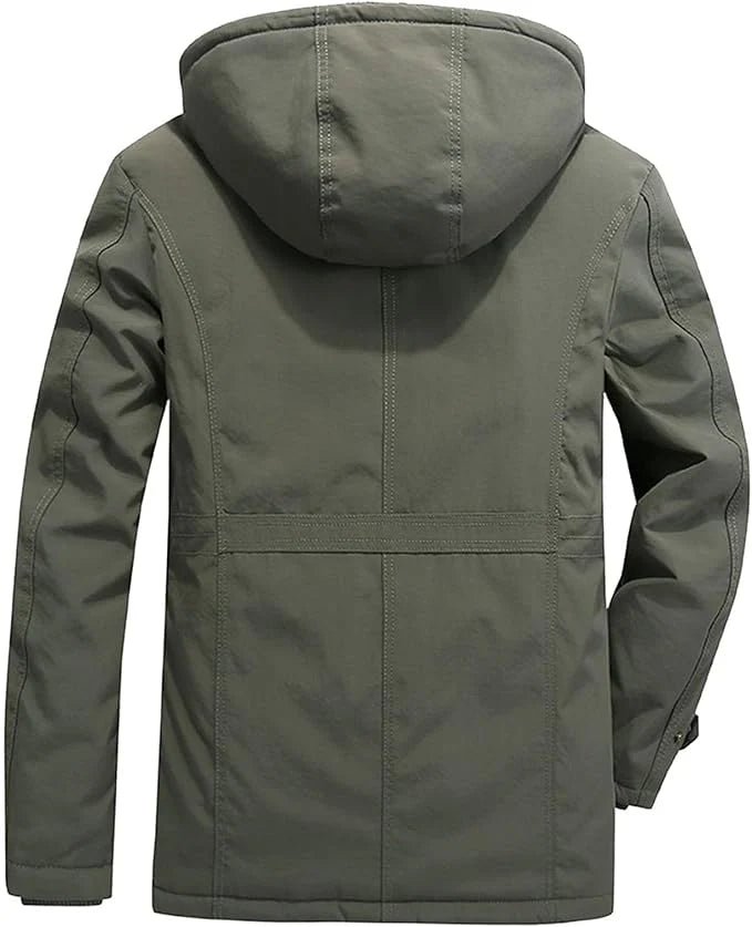 Men's Hooded Parka Jacket - Green