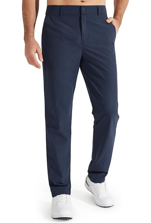 Men's Slim Fit Golf Chino Trousers - Navy Blue