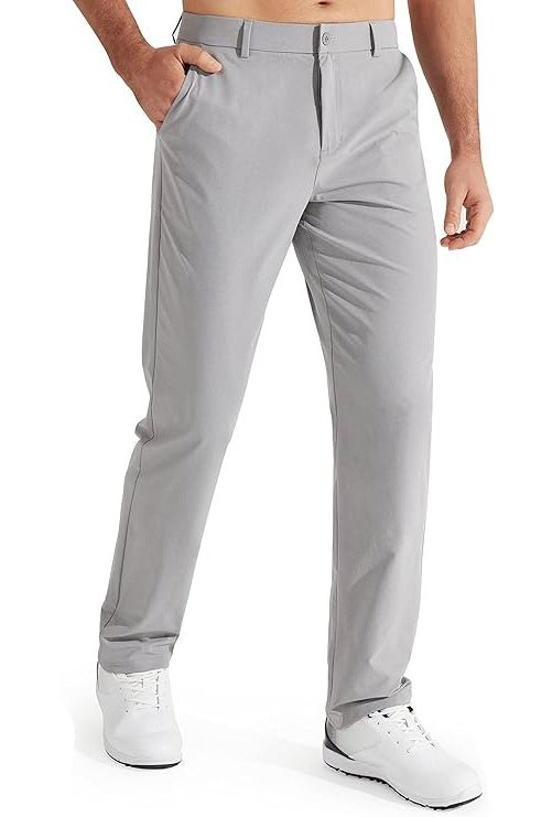 Men's Slim Fit Golf Chino Trousers - Light Grey