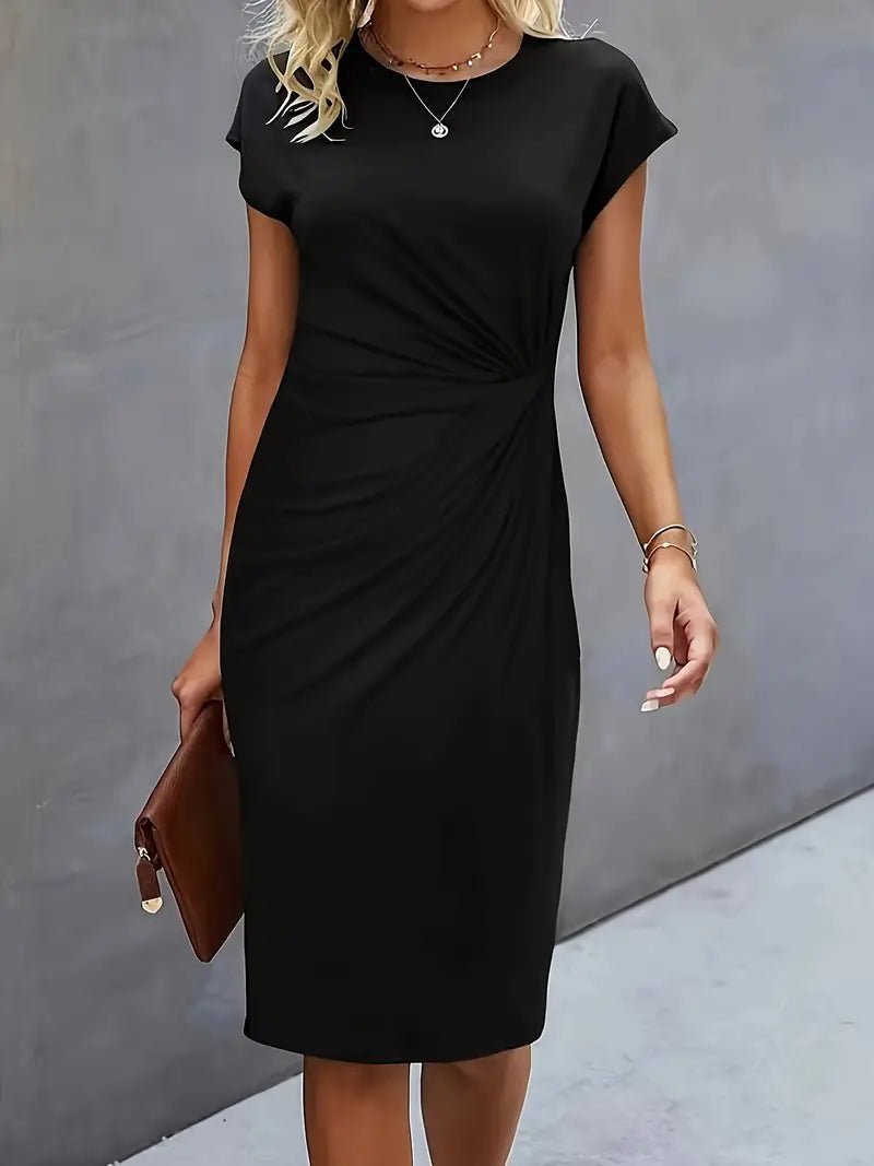 Women's Bodycon Midi Dress - Black