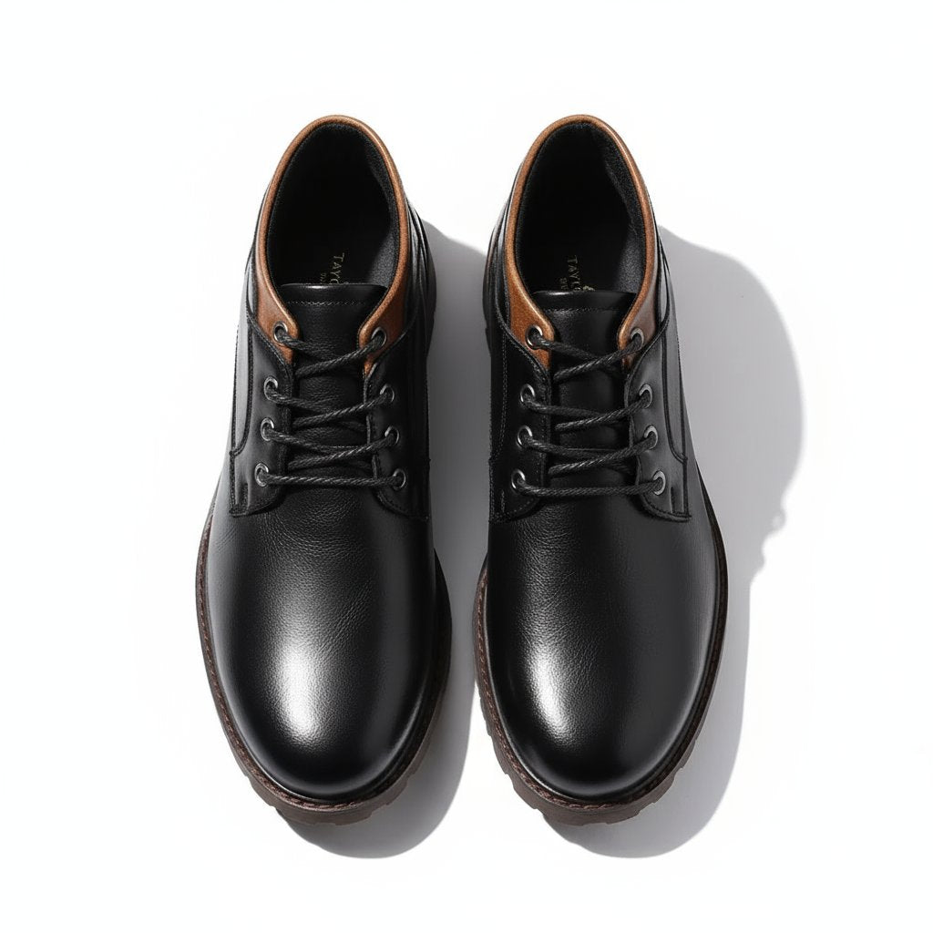Men's Leather Chukka Boots - Black