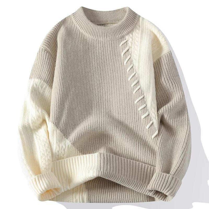 Men's Oversized Knit Jumper - Khaki