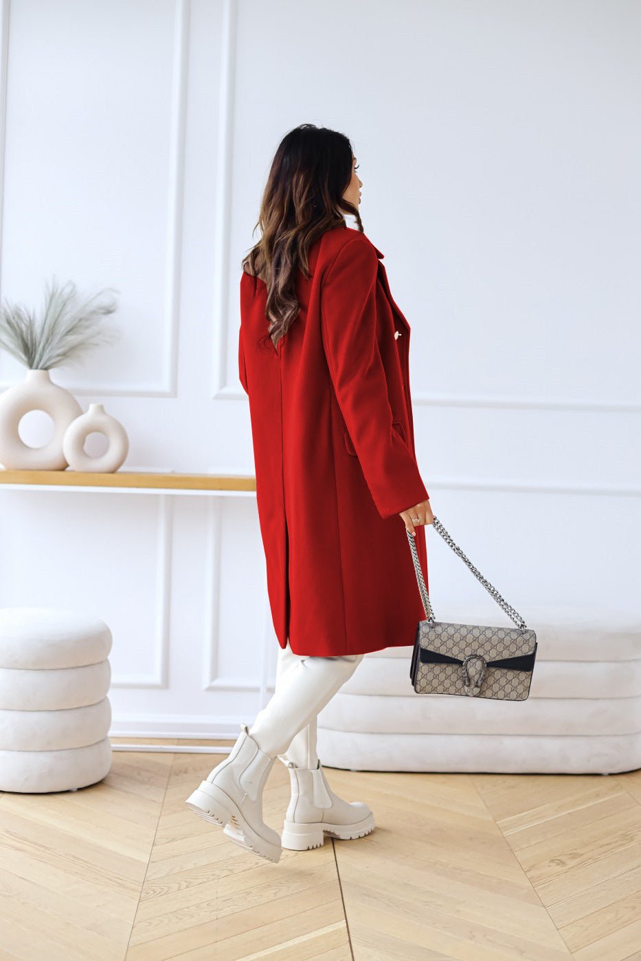 Women's Double-Breasted Wool Coat