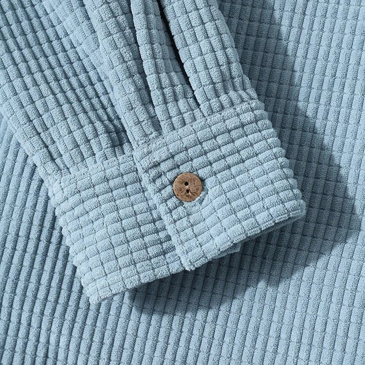 Men's Hooded Knit Shirt Jacket