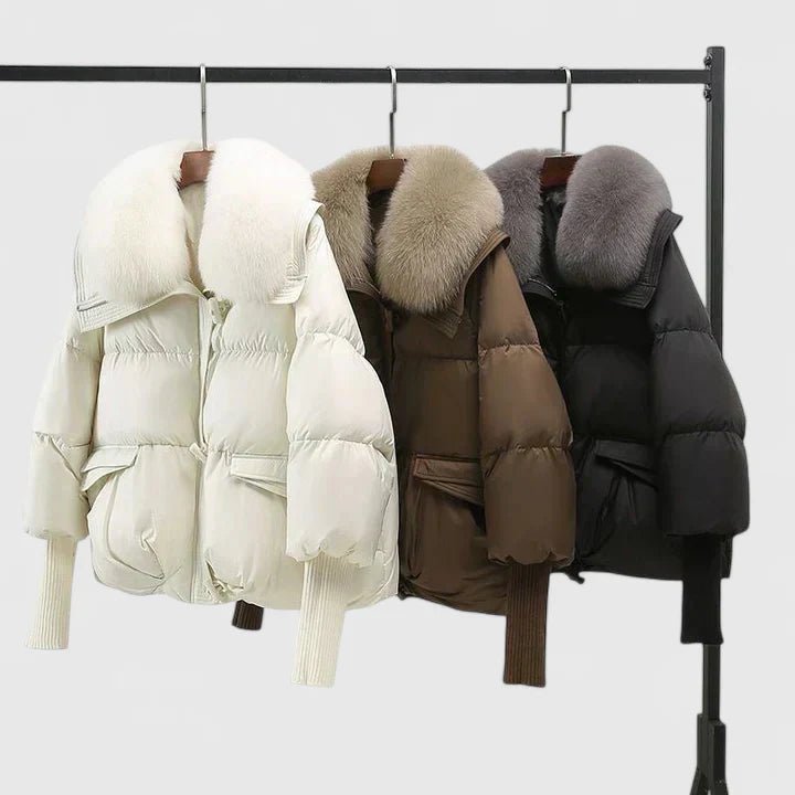 Women's Oversized Fur-Collar Puffer Jacket