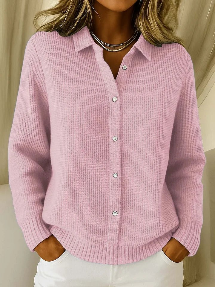 Women's Long Sleeve Oversized Knit Jumper - Pink