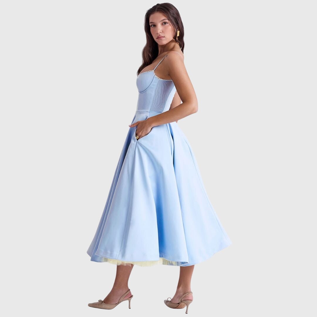 Women's Party Corset Midi Dress