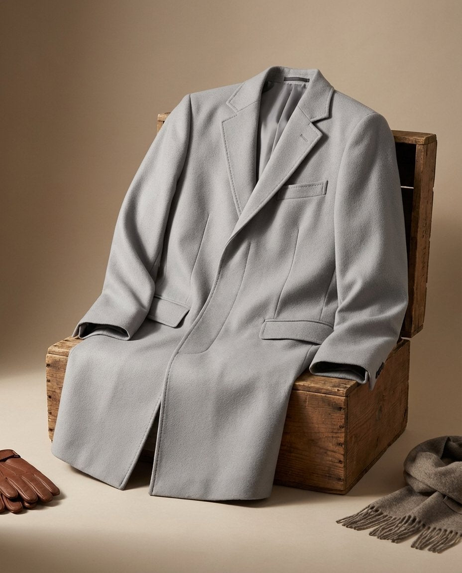 Men's Tailored Wool Blend Overcoat
