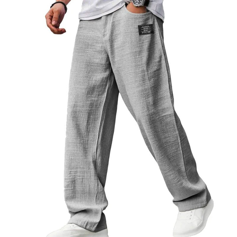 Men's Wide-Leg Trousers - Grey