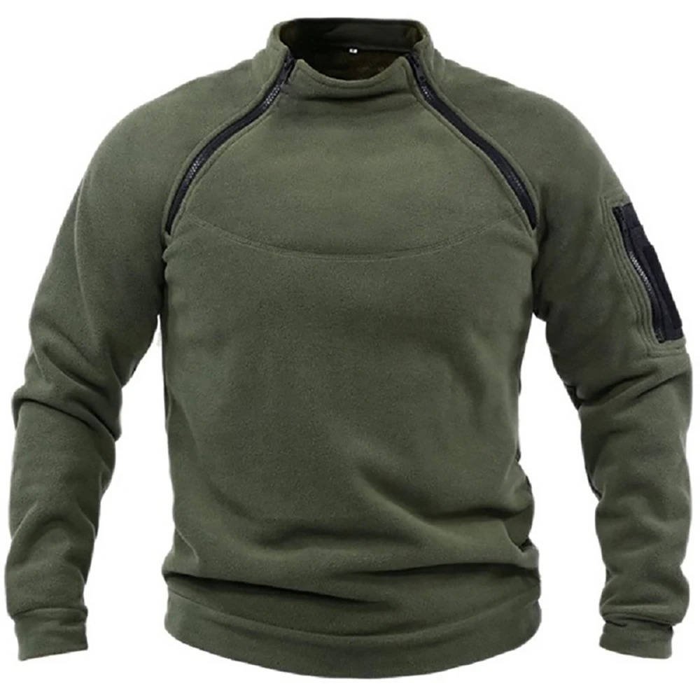 Men's Quarter-Zip Sweatshirt - Army green