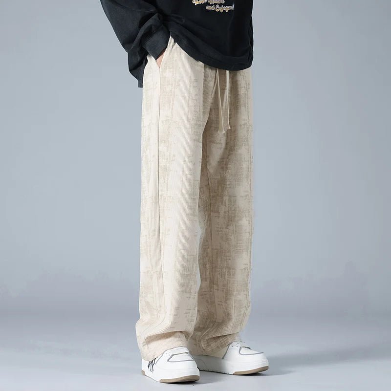 Men's Wide-Leg Corduroy Trousers