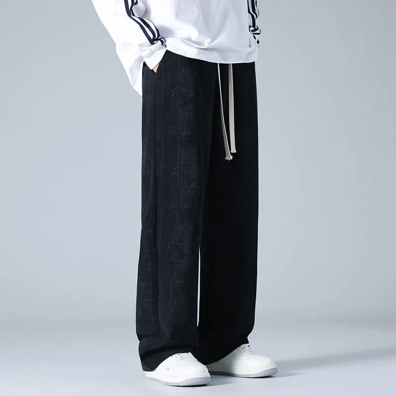 Men's Wide-Leg Corduroy Trousers