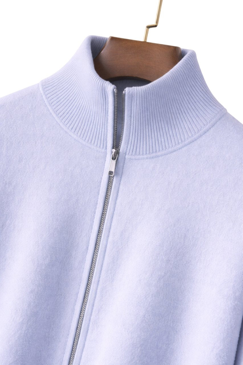 Men's Mockneck Wool-Blend Cardigan