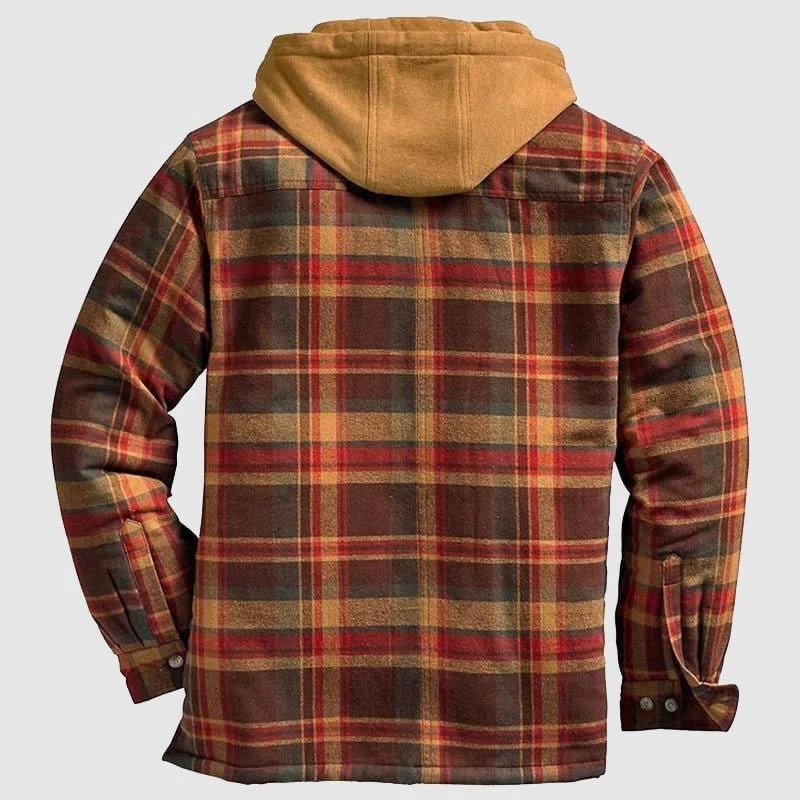 Men's Plaid Hooded Shacket