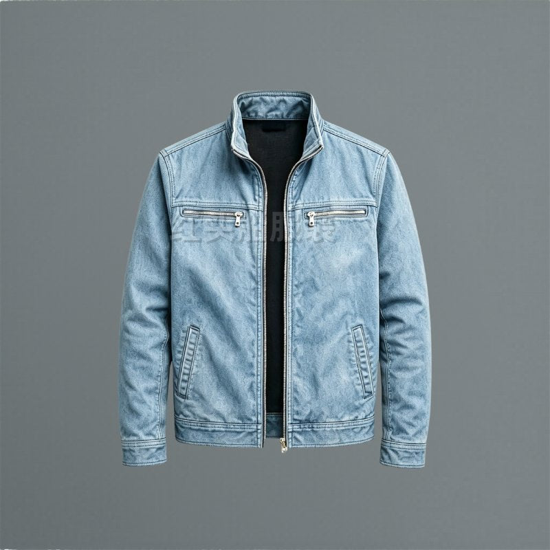 Men's Slim Moto Jacket - Blue
