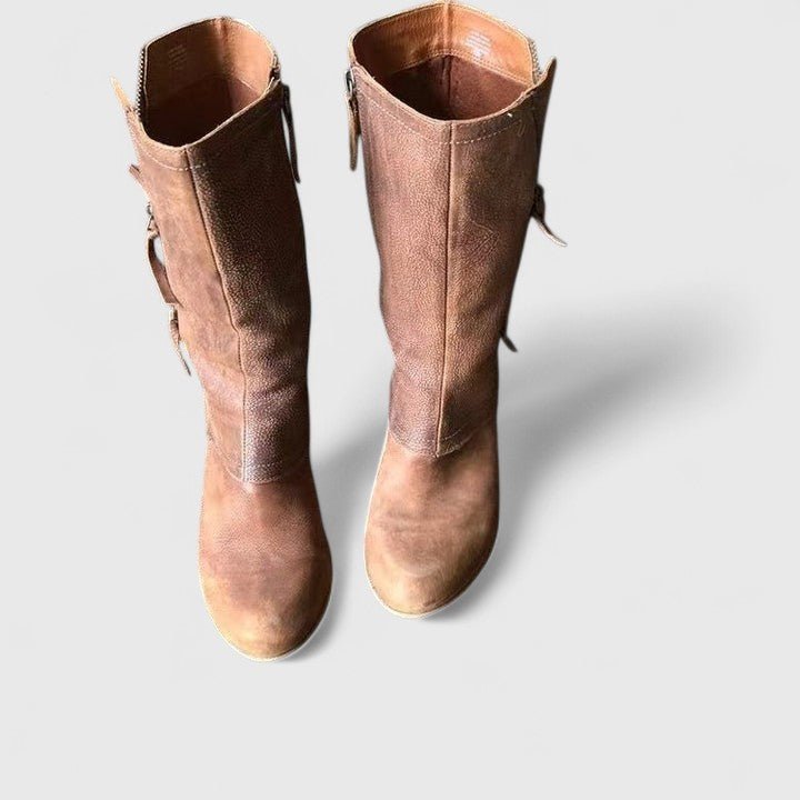 Women's Leather Slouch Ankle Boots