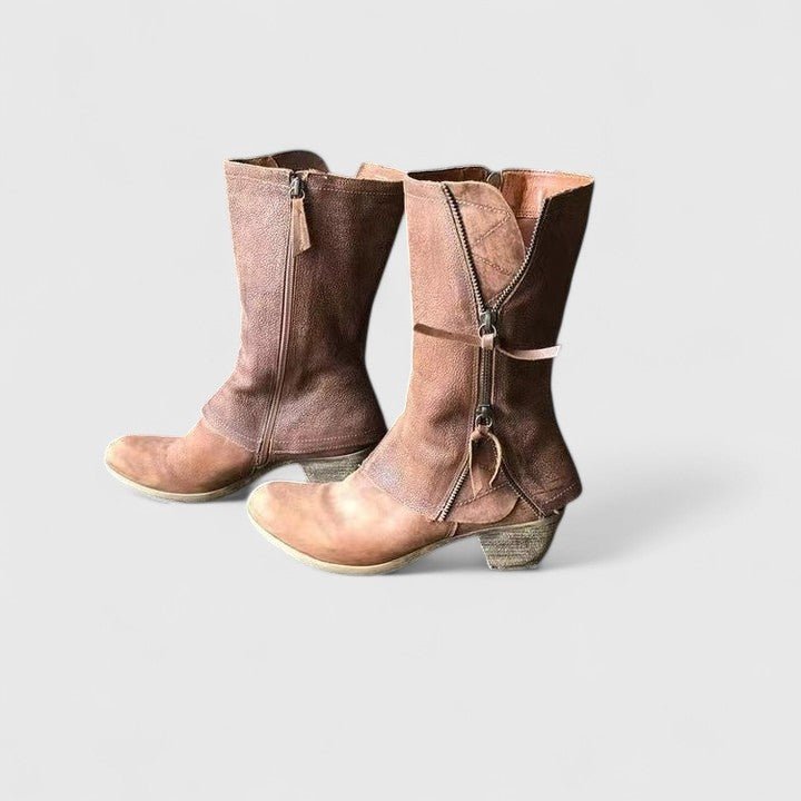 Women's Leather Slouch Ankle Boots