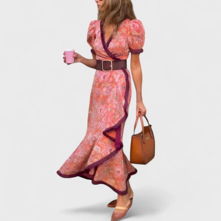 Women's Floral Midi Party Dress