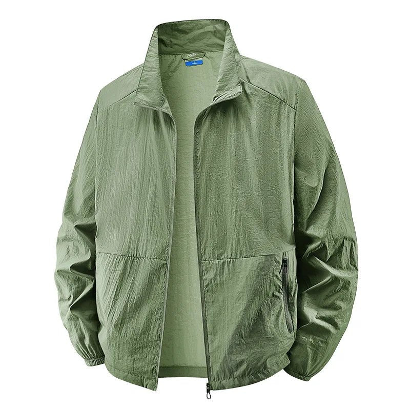 Men's Oversized Windbreaker Jacket - Green