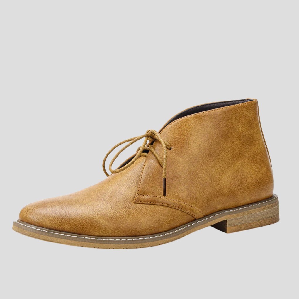 Men's Faux Leather Chukka Boots - Brown