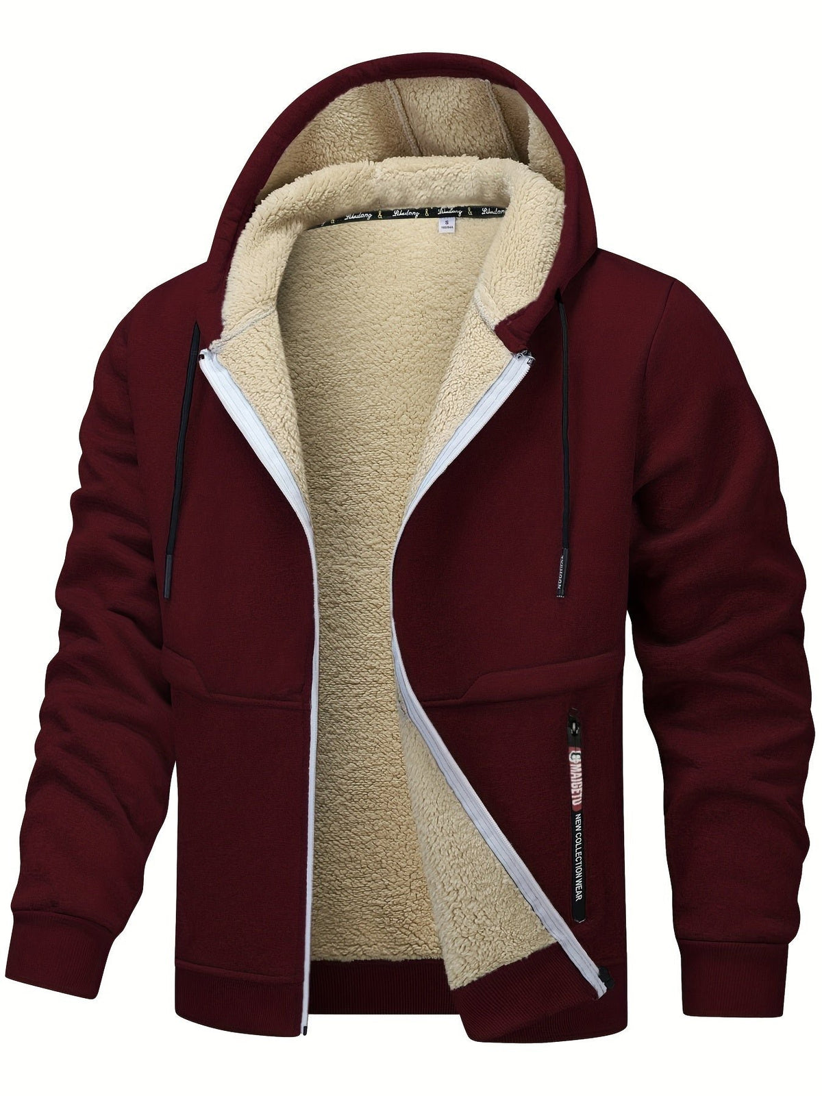 Men's Sherpa-Lined Zip Hoodie