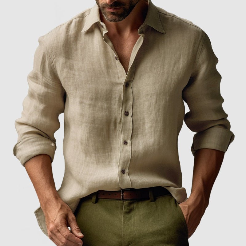 Men's Long-Sleeve Shirt - Khaki