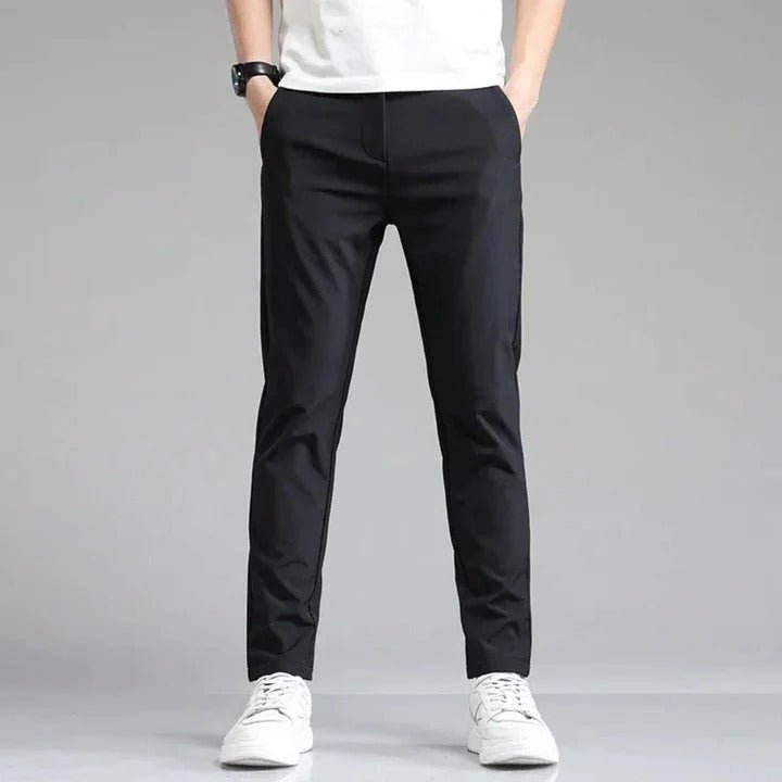 Men's Slim Tapered Trousers - Black