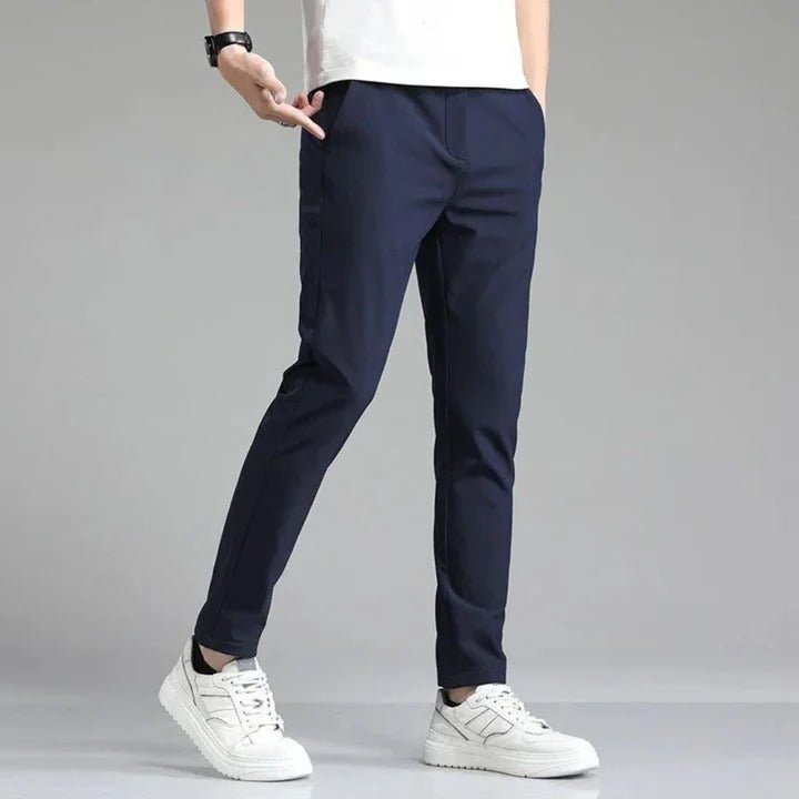 Men's Slim Tapered Trousers - Navy