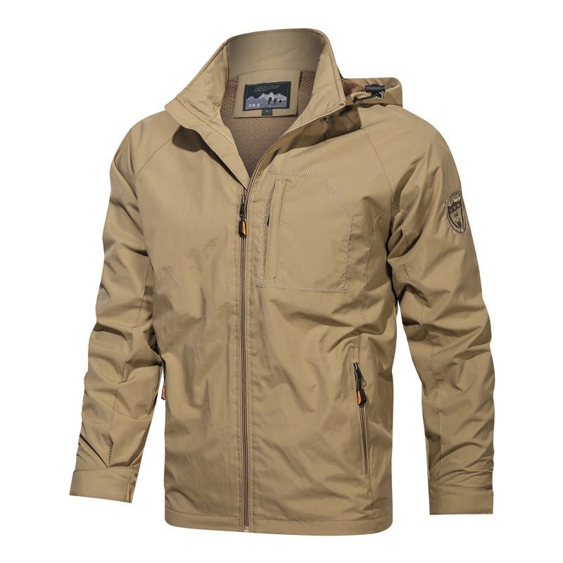 Men's Windbreaker Jacket - Khaki