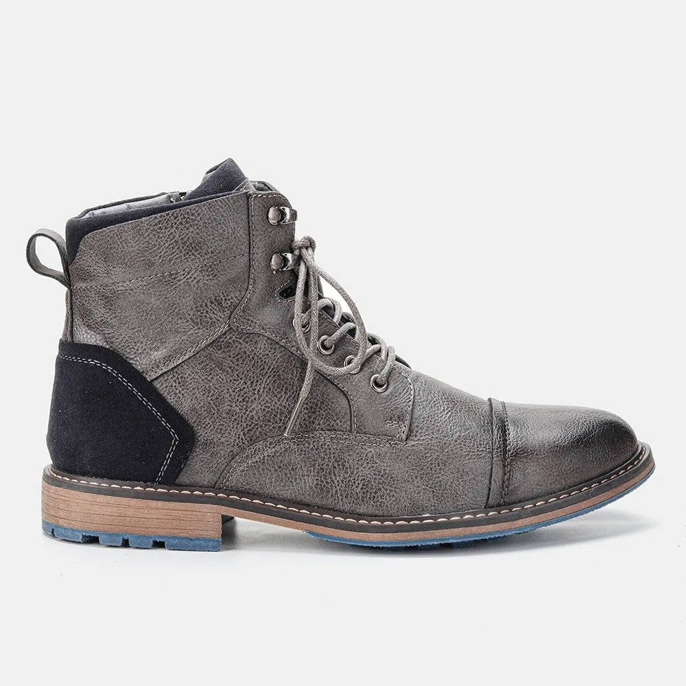 Men's Leather Lace-Up Ankle Boots