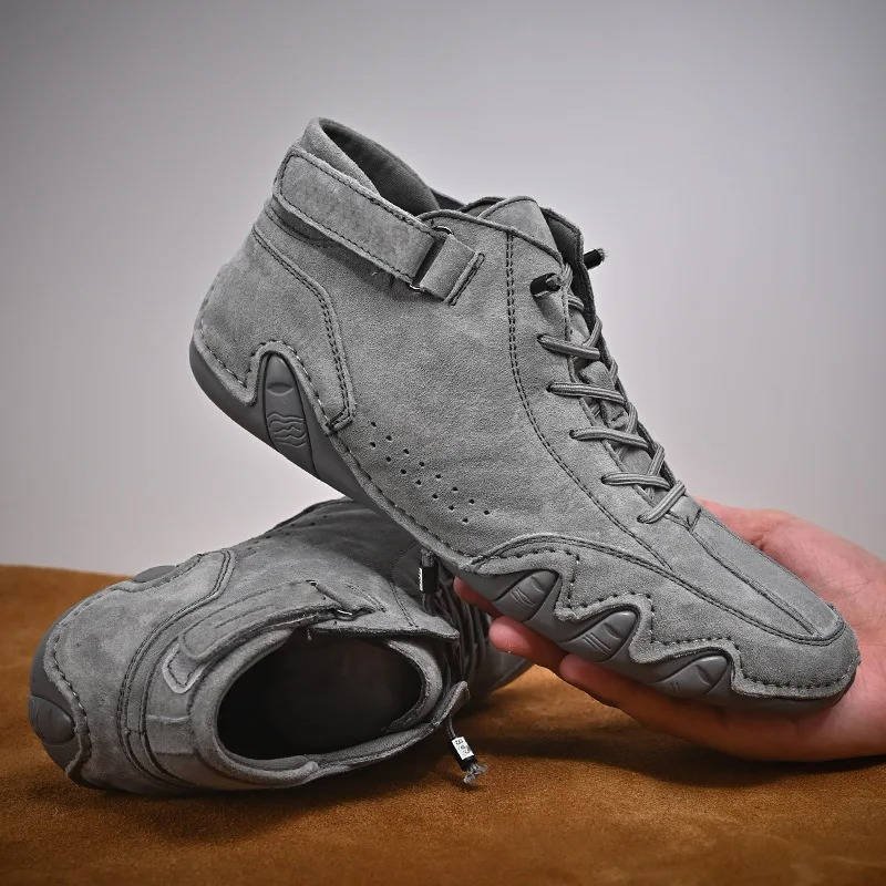 Men's Suede High-Top Trainer Boots