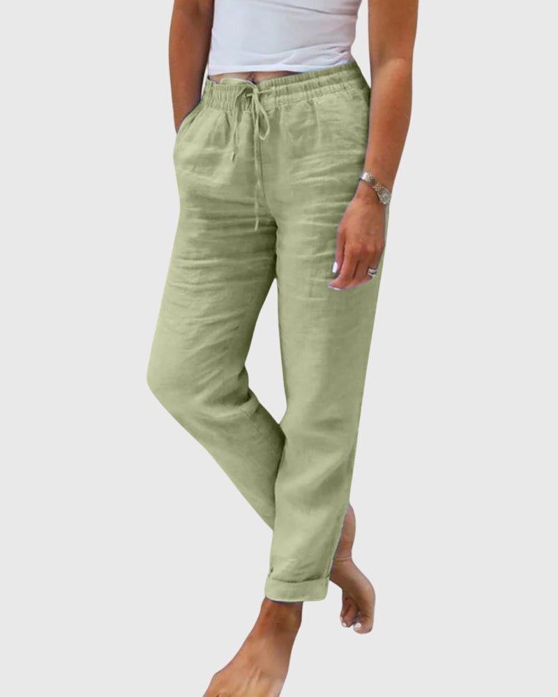 Women's Cropped Trousers - Green