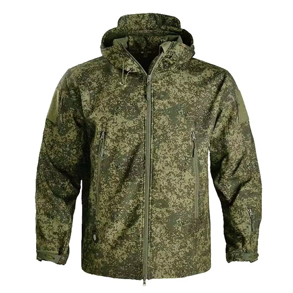 Men's Tactical Softshell Hooded Jacket - Green