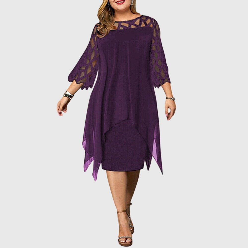 Women's Chiffon Cocktail Dress - Purple (Almost sold out)