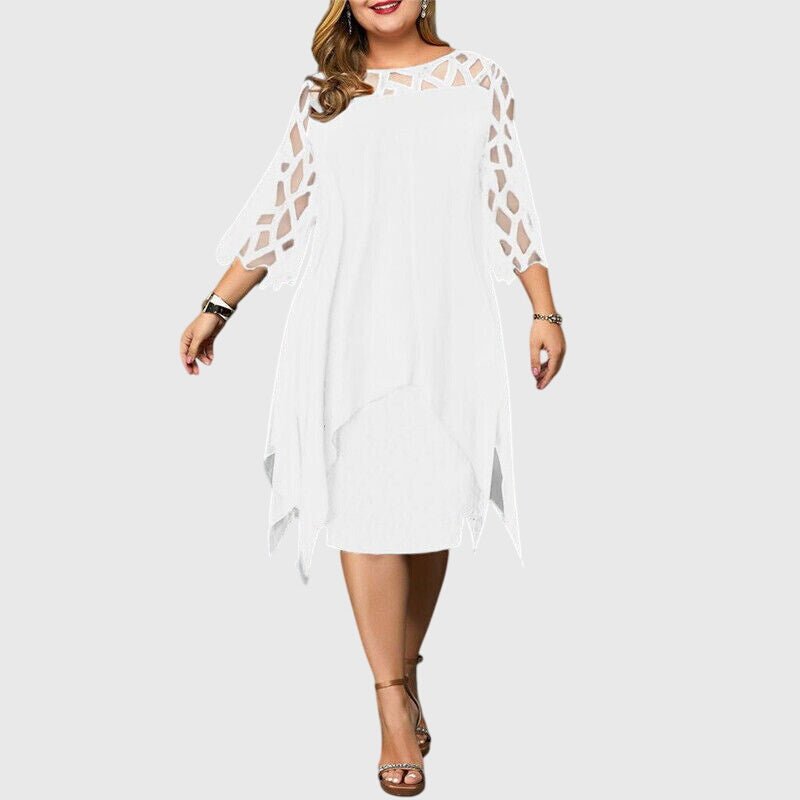 Women's Chiffon Cocktail Dress - White