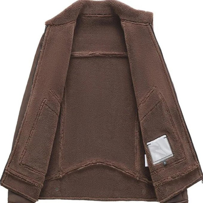 Men's Leather Bomber Jacket