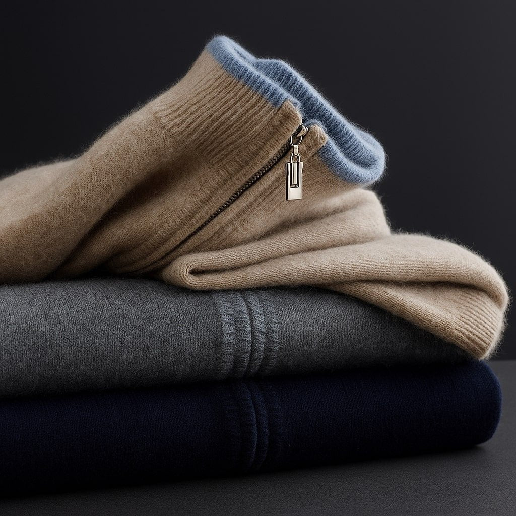 Men's Wool Zip Cardigan