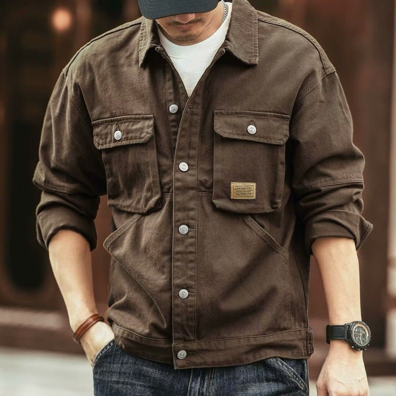 Men's Utility Shirt Jacket - Brown