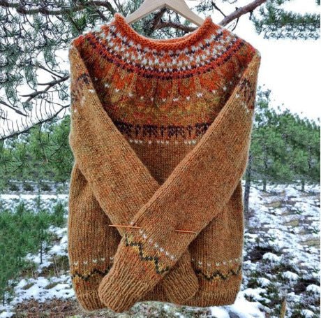 Women's Fair Isle Crewneck Jumper - Braun